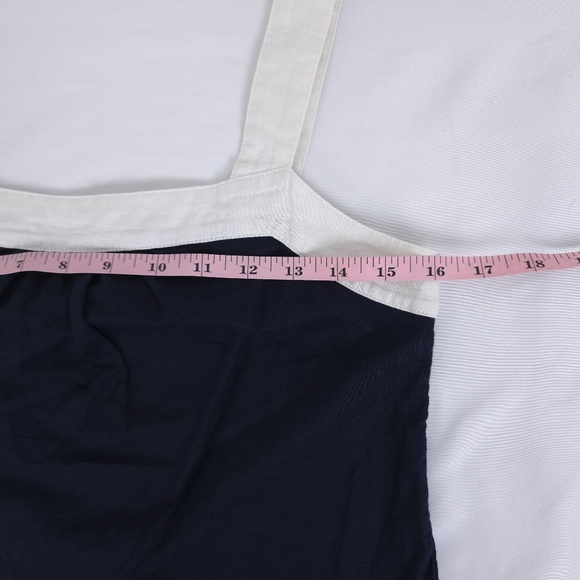 Boden Santorini Linen Blen White Blue Top Size 2 - Picture 6 of 9